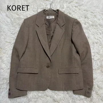*KORET* [ L ] 울 100% 테일러드 자켓 싱글 버튼 레나운