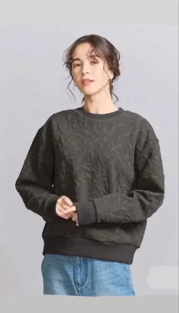 BEAUTY&YOUTH 보타니컬 자카드 풀오버