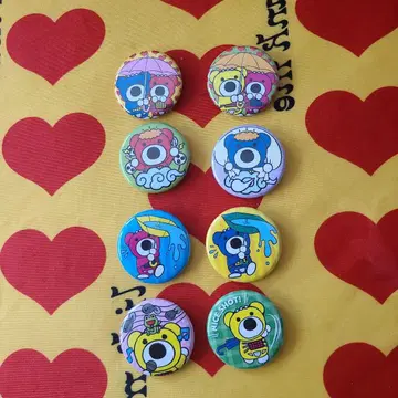 비오는 날 사이코베아 캔뱃지 8개 세트