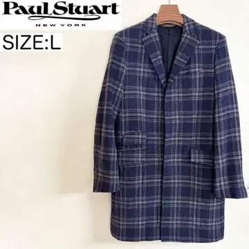 [ 새상품급 ] 폴 스튜어트 체스터 코트 체크 L