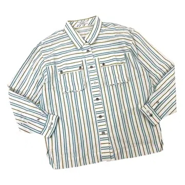 11Nm342-16 Leilian 레리안 스트라이프 패턴 긴팔 블라우스