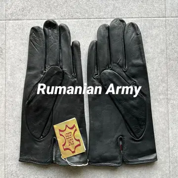 데드스탁 루마니아군 가죽 장갑 블랙 천연 가죽 희귀 레어