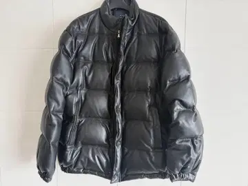 TOMMY HILFIGER 가죽 블랙 다운 자켓