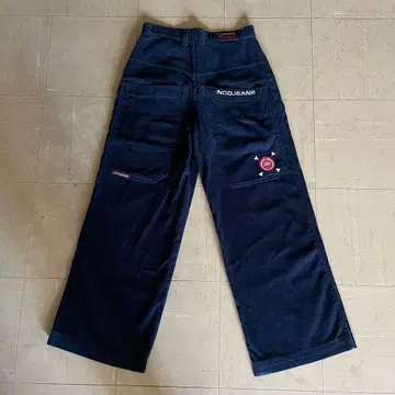 새상품급 90s JNCO JEANS 코듀로이 와이드 팬츠 L 다크 네이비