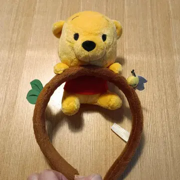 푸우 봉제 인형 포함 머리띠