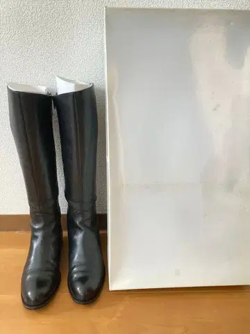 블랙 롱 부츠 사이드 지퍼 히미코 워터 마사지 인솔