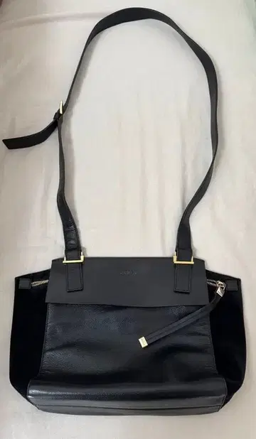 FURLA 블랙 가죽 숄더백
