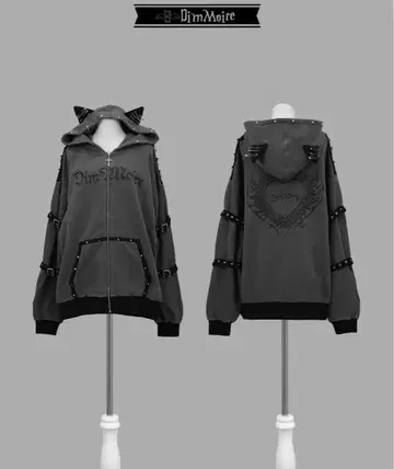 DimMoire 디무아르 Evil Cat 후드티 GRY 그레이