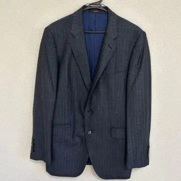 P.S.FA 네이비 스트라이프 비즈니스 정장