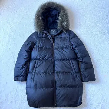 니시카와 다운 나노 유니버스 콜라보 후드 부착 다운 블랙