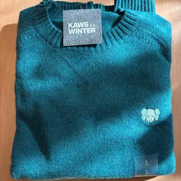 KAWS WINTER 카우스 니트 스웨터 그린 녹색 L 유니클로