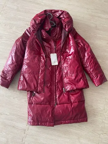 버건디 다운 자켓 M