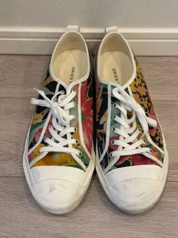 DRIES VAN NOTEN 플라워 프린트 로우컷 스니커즈 43