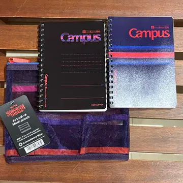 기묘한 이야기 패밀리마트 메쉬 파우치 campus 노트 세트