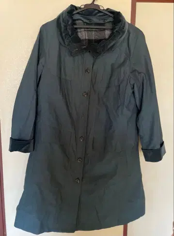 다크 그린 롱 코트