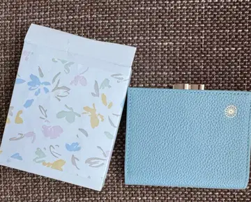 황궁 가마구치 지갑 이단 접이식 천연 가죽 미사용 새상품