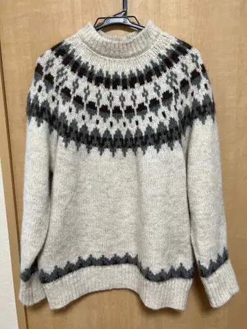 거의 새 상품 LADY LUCK LUCA 노르딕 무늬 스웨터