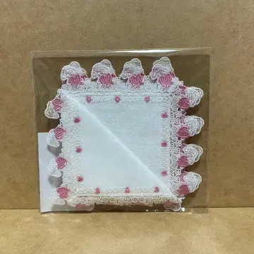 [ C ] 화이트 긴자와 레이스 스누피 손수건