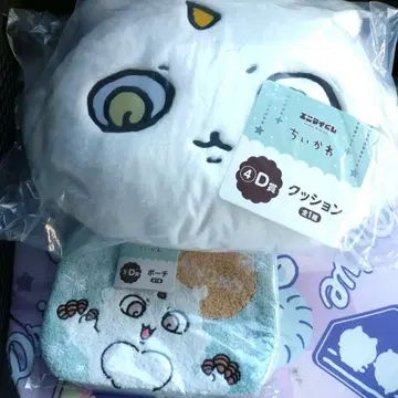 [익명 배송] 치이카와 복권 세븐일레븐 D상 세트 쿠션 & 파우치
