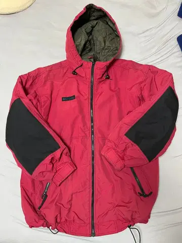 90s 컬럼비아 충전솜 나일론 후드티