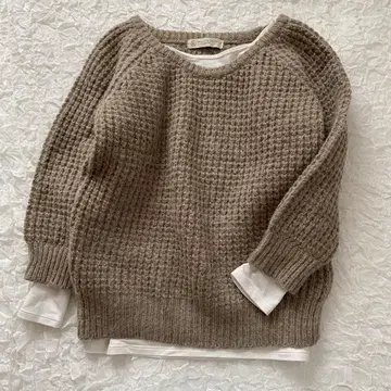 B&Y 유나이티드 애로우즈 이탈리아제 알파카 블렌드 울 니트