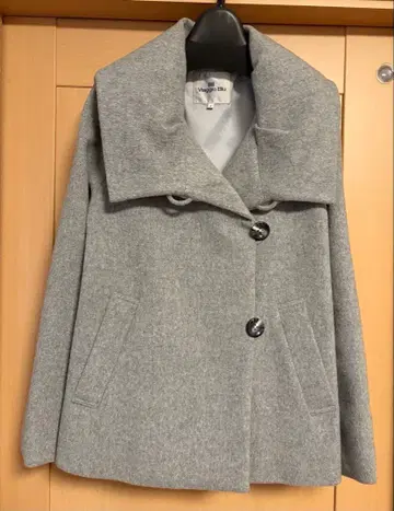 피코트(울 100%) S 라이트 그레이 Viaggio Blu