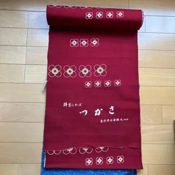 츠카사 시리즈 꽃무늬 기모노 옷감 울 100%