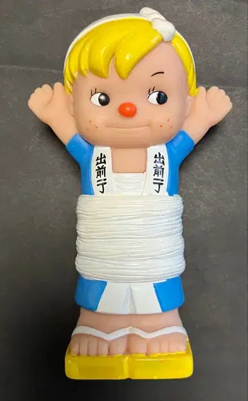 배달 소년 저금통 레트로 피규어 배달 한 그릇 닛신식품 소프트 비닐