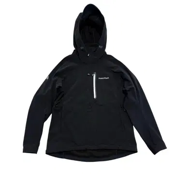 새상품급 montbell 여성용 노마드 후드티 M 블랙 소프트쉘