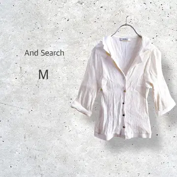 [ And Search ] 하이 스트레치 오픈 카라 셔링 셔츠