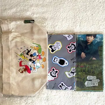 아라시 전시회 미키 토트백, 손수건 2개 세트