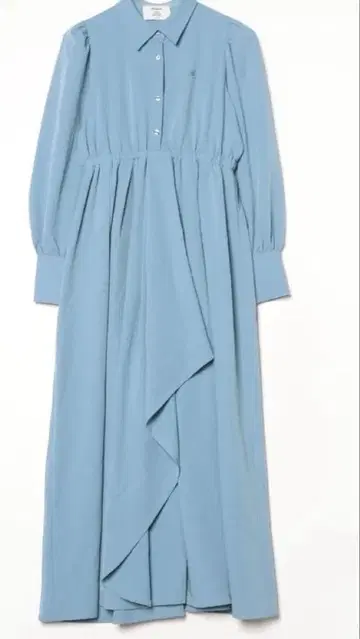 jouetie 블루 프릴 원피스 긴팔