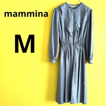 mammina 원피스 프릴 드레스 블루 라메 M