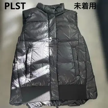 미착용 PLST 퀼팅 다운 베스트 네이비