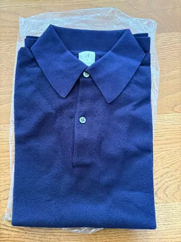 ANATOMICA 네이비 피케 셔츠