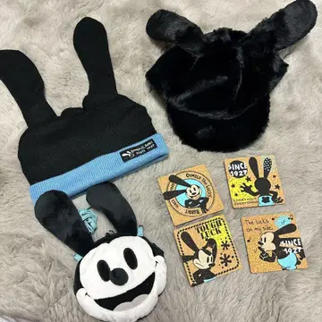 도쿄 디즈니 리조트 오즈왈드 묶음 판매 니트 모자 패스 케이스 햇