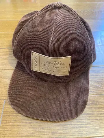 KAVU 코듀로이 브라운 캡 모자 아웃도어 조절