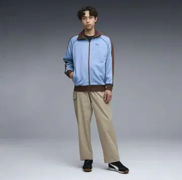 PUMA 라이트 블루 브라운 저지