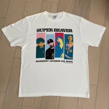 팝 아트 티셔츠 L 사이즈 SUPER BEAVER