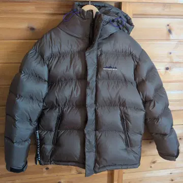 THOUSAND MILE 후드 부착 다운 자켓 브라운