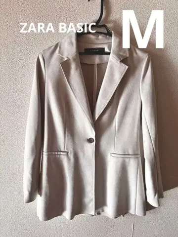 ZARA BASIC 베이지 자켓 스웨이드 원단 아우터 M 사이즈