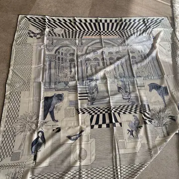 대형 울 실크 스톨