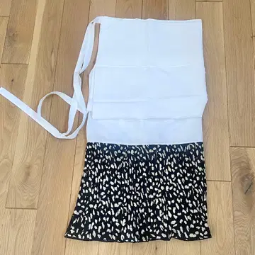 플리츠 밑단 가리개 애니멀 블랙 기모노