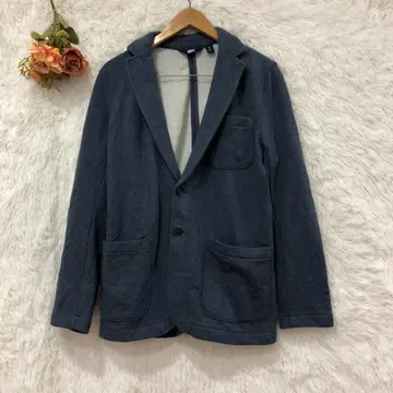 랜즈엔드 테일러드 자켓 [ M ] 겉옷 면 워셔블 앞 버튼 파랑