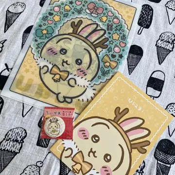 치이카와 (먼작귀) 우사기 클리어 파일 노트 캔 거울