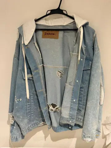 Rasvoa 후드 부착 데미지 G 재킷