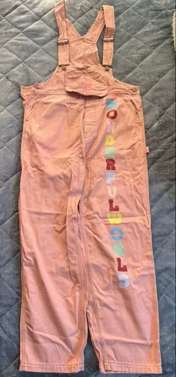 WONDERFUL WORLD 오버롤 살로펫 핑크