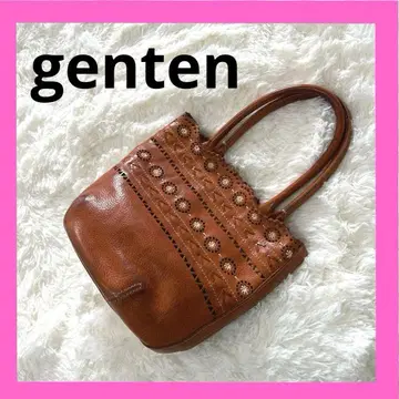 겐텐 서스티나블 컷워크 핸드백 가죽