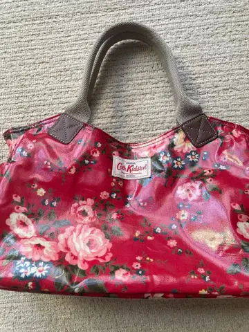 Cath Kidston 꽃무늬 토트백 빨간색
