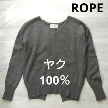 [ 로페 ] 야크 100% V넥 드롭 숄더 긴팔 니트